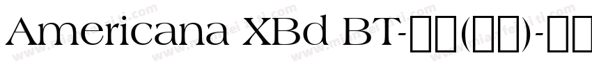 Americana XBd BT-普通(西方)字体转换